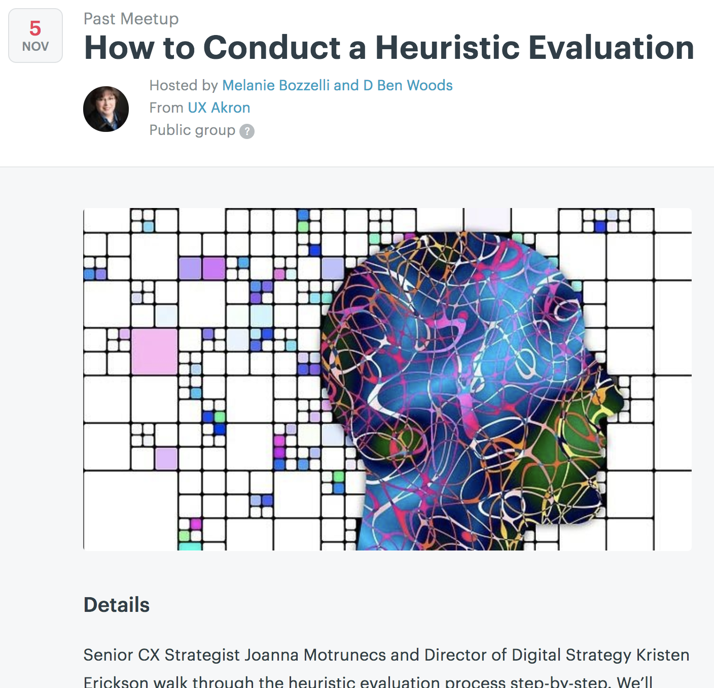 UXAkron Event: November 5, How to conduct a Heuristic Evaluation